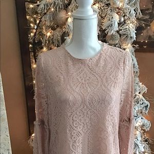 Beautiful blush colored lace top!